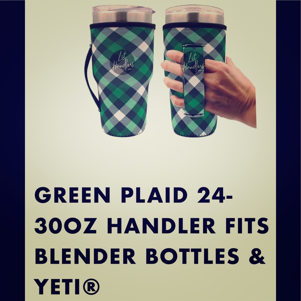 Plaid Blender Bottle Yeti Coozie Cold 24-32oz.